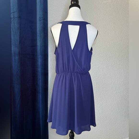 Lush Blue Flowy Mini Dress | Size M - Picture 3 of 7